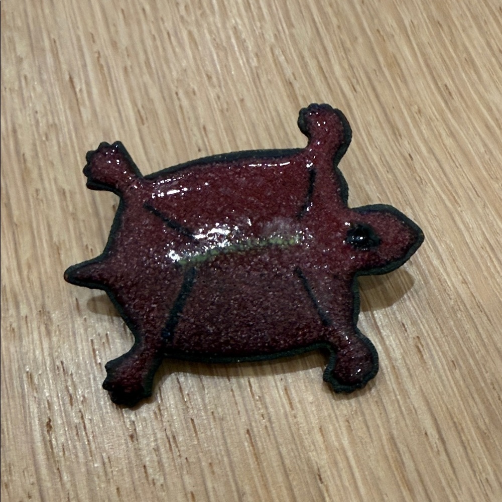 Ceramic Turtle Pet Accessory - Red